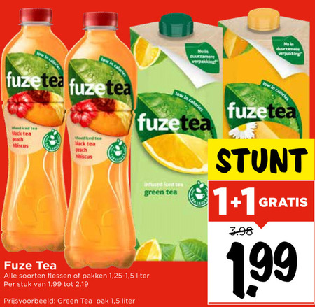 Fuze Tea   ice tea folder aanbieding bij  Vomar - details