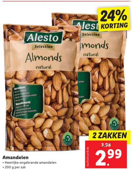 Alesto   amandelen folder aanbieding bij  Lidl - details