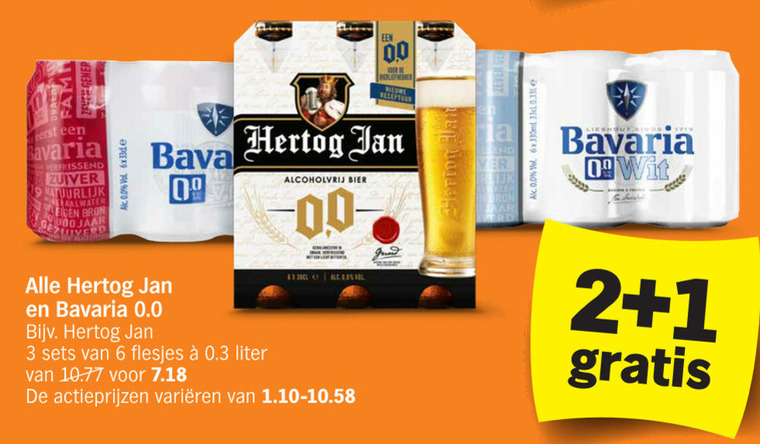 Hertog Jan   alcoholvrij bier folder aanbieding bij  Albert Heijn - details