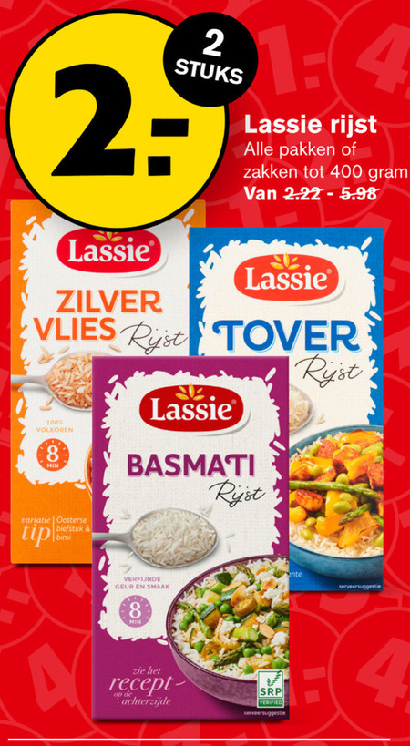 Lassie   rijst folder aanbieding bij  Hoogvliet - details