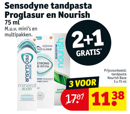 Sensodyne tandpasta folder aanbieding -