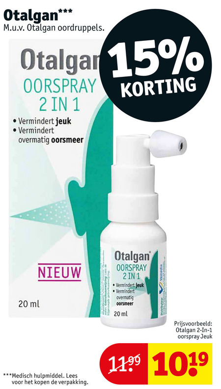 Tub kruis levenslang Otalgan oordruppels folder aanbieding bij Kruidvat - details