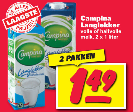 Campina   melk folder aanbieding bij  Nettorama - details