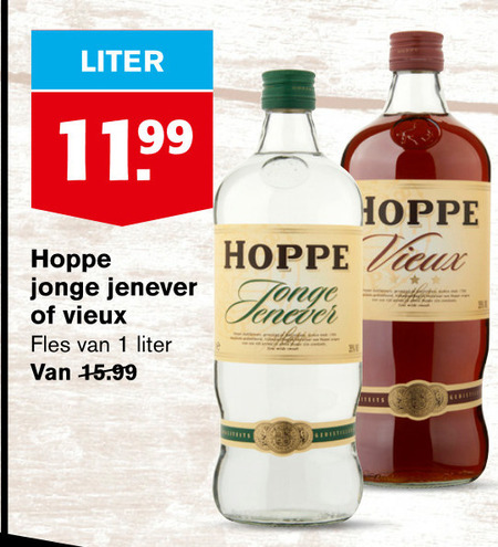 Hoppe   vieux, jenever folder aanbieding bij  Hoogvliet - details