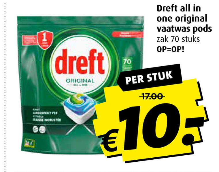 Dreft   vaatwasmiddel folder aanbieding bij  Boni - details