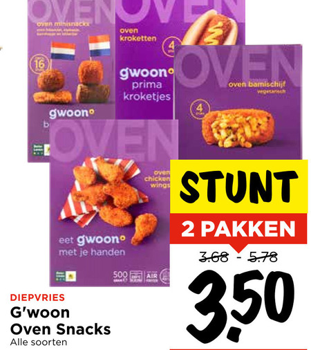 Gwoon   kroket, bitterballen folder aanbieding bij  Vomar - details