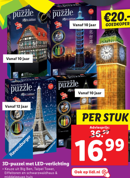 Wrijven draaipunt verder Ravensburger 3d-puzzel folder aanbieding bij Lidl - details