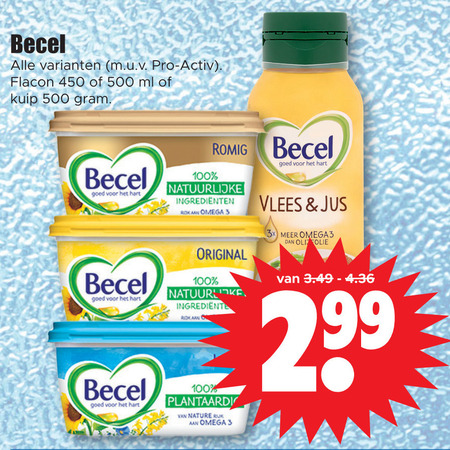 Becel   margarine, olie en vetten folder aanbieding bij  Dirk - details