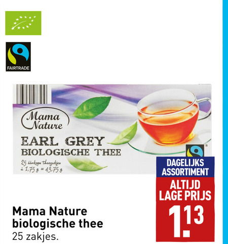 bladeren Lot Verslaafde Mama Natuur thee folder aanbieding bij Aldi - details