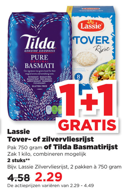 Lassie   rijst folder aanbieding bij  Plus - details