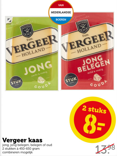 Vergeer   kaas folder aanbieding bij  Coop - details