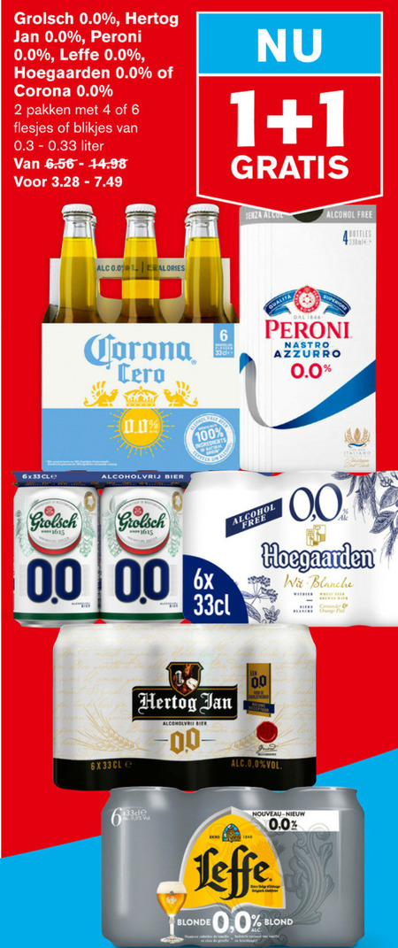 Corona   alcoholvrij bier folder aanbieding bij  Hoogvliet - details