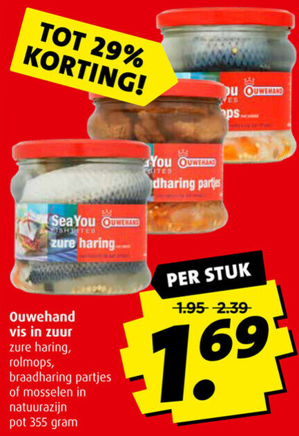 Ouwehand   haring, rolmops folder aanbieding bij  Boni - details