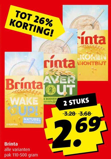 Brinta Havermout Folder Aanbieding Bij Boni Details