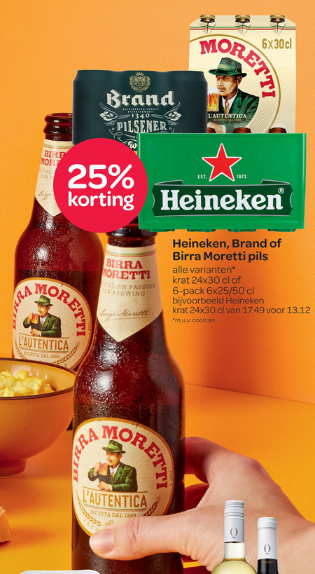 Birra Moretti   blikje bier, krat bier folder aanbieding bij  Spar - details