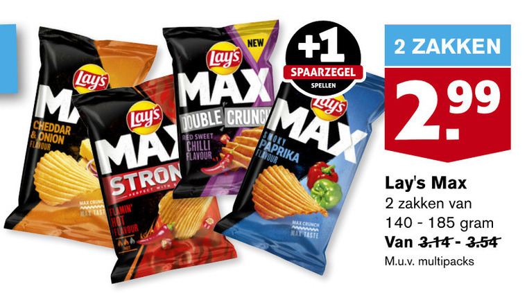 Lays   chips folder aanbieding bij  Hoogvliet - details