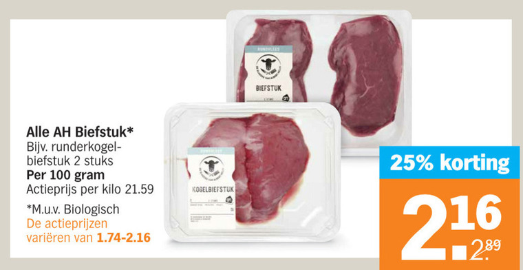 Biefstuk Folder Aanbieding Bij Albert Heijn - Details