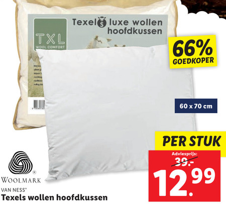 hoofdkussen folder aanbieding Lidl - details