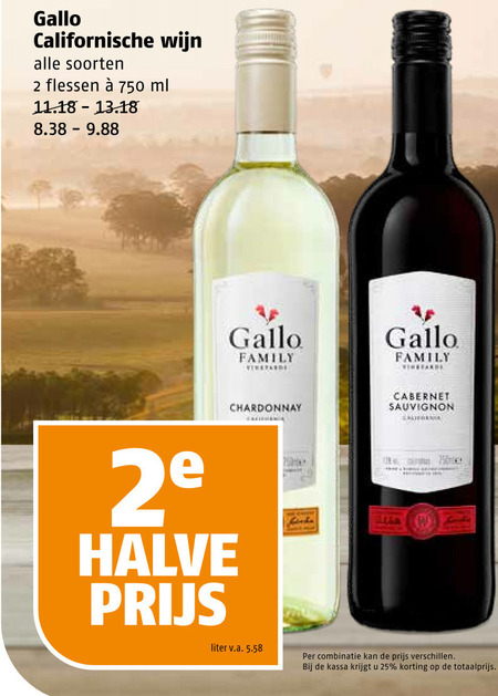 Gallo   witte wijn, rode wijn folder aanbieding bij  Poiesz - details