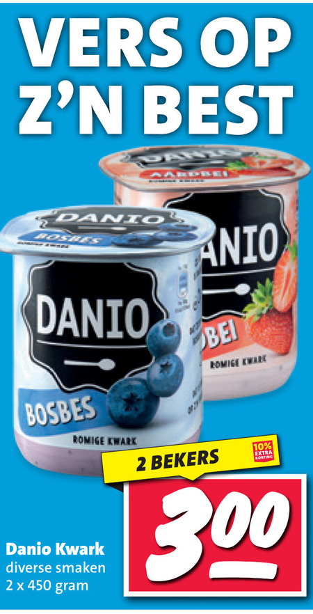 Danone Danio   kwark folder aanbieding bij  Nettorama - details