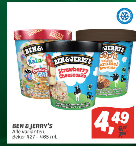 Ben and Jerrys   ijsspecialiteit folder aanbieding bij  Dekamarkt - details