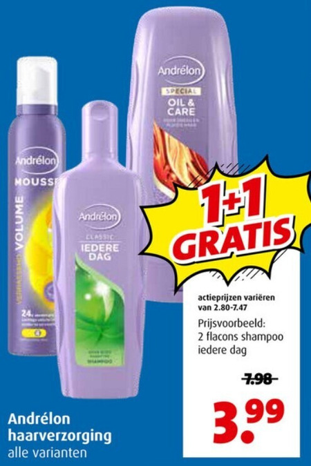 Andrelon   conditioner, haarverzorging folder aanbieding bij  Boni - details