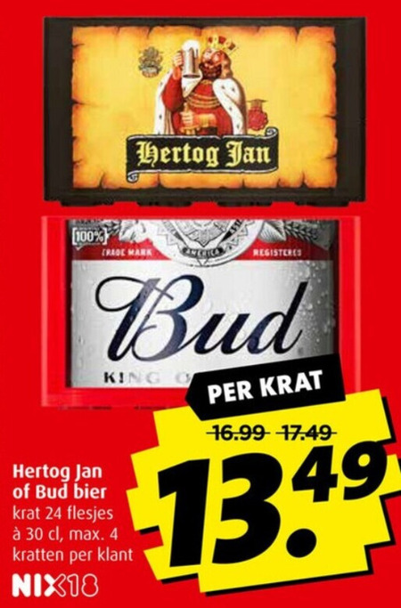 Hertog Jan   krat bier folder aanbieding bij  Boni - details