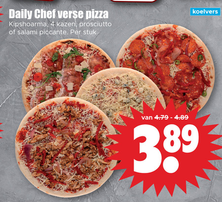 Daily Chef   verse pizza folder aanbieding bij  Dirk - details