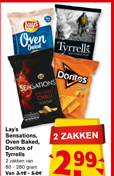 Doritos   chips folder aanbieding bij  Hoogvliet - details