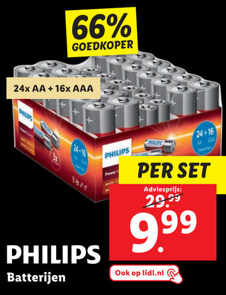 vliegtuigen Dhr droefheid Philips batterij folder aanbieding bij Lidl - details