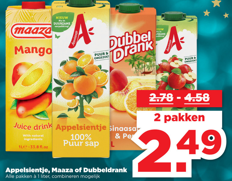 Appelsientje   fruitdrank folder aanbieding bij  Plus - details