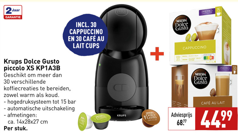 Overvloedig Verdampen skelet Krups dolce gusto apparaat folder aanbieding bij Aldi - details