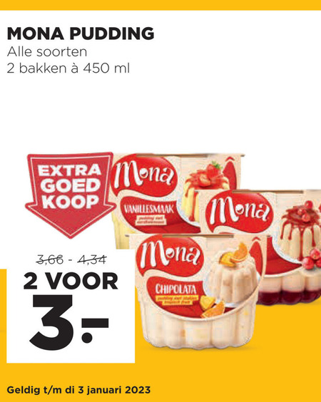 Mona   pudding folder aanbieding bij  Jumbo - details