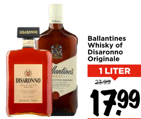 Ballantines   whisky folder aanbieding bij  Vomar - details