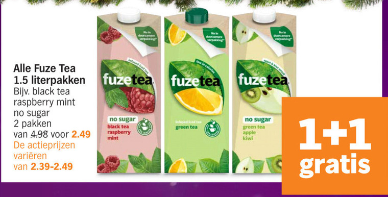 Fuze Tea   ice tea folder aanbieding bij  Albert Heijn - details