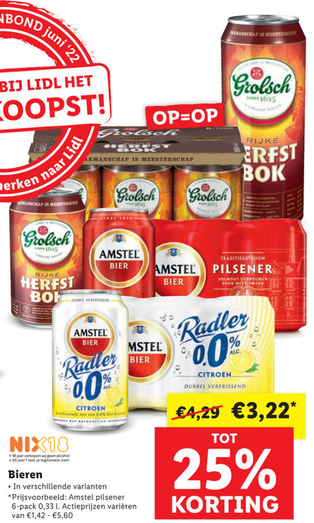 Grolsch Blikje Bier, Speciaalbier Folder Aanbieding Bij Lidl - Details