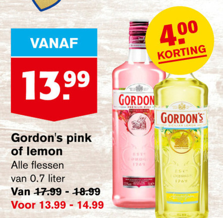 Gordons Gin Folder Aanbieding Bij Hoogvliet Details