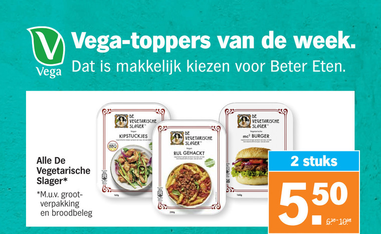 De vegetarische Slager   vegetarisch folder aanbieding bij  Albert Heijn - details