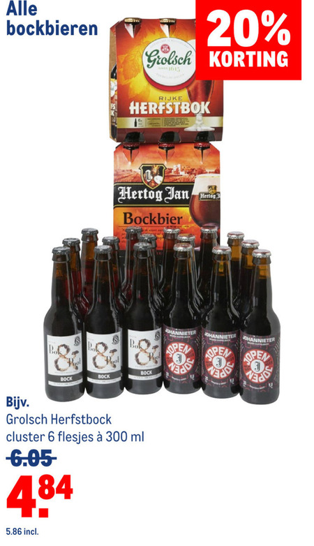 Grolsch   bokbier folder aanbieding bij  Makro - details