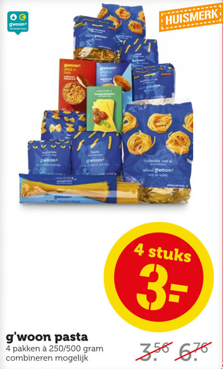 Gwoon   pasta folder aanbieding bij  Coop - details