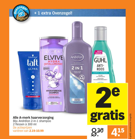 Alle merken   conditioner, shampoo folder aanbieding bij  Albert Heijn - details