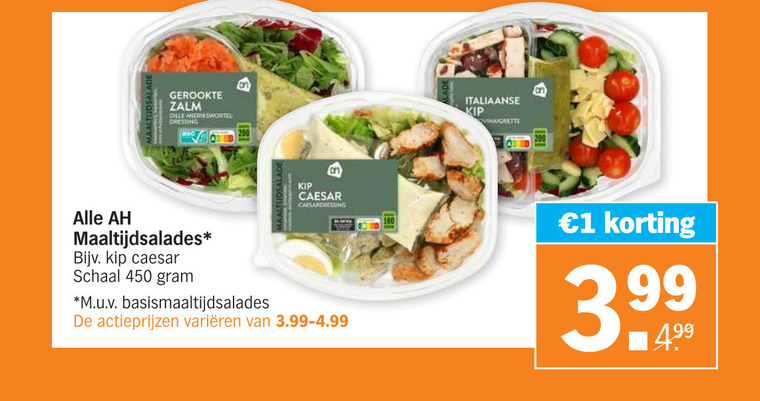 Maaltijdsalade Folder Aanbieding Bij Albert Heijn - Details