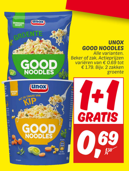 Unox   noodles folder aanbieding bij  Dekamarkt - details