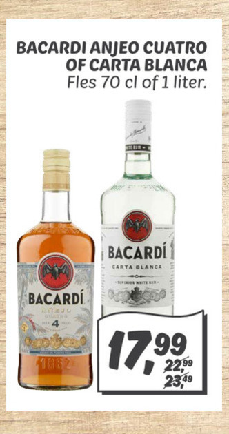 Bacardi   rum folder aanbieding bij  Dekamarkt - details