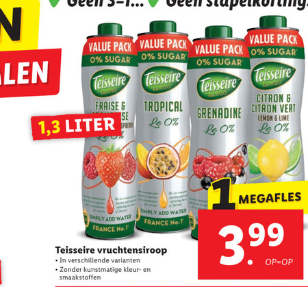 Teisseire   limonadesiroop folder aanbieding bij  Lidl - details