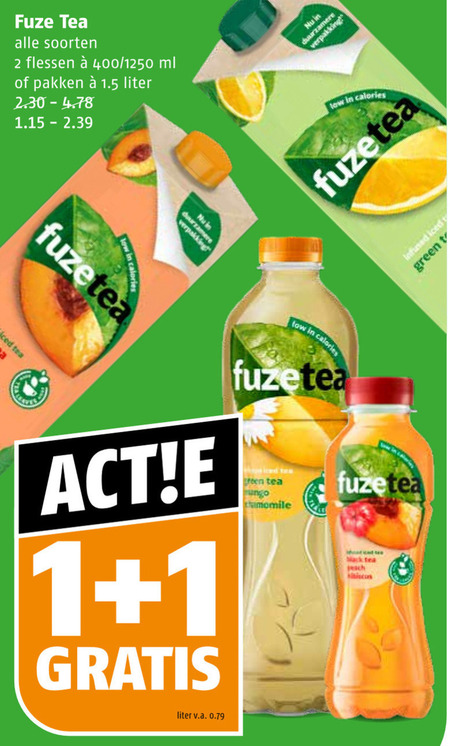 Fuze Tea   ice tea folder aanbieding bij  Poiesz - details