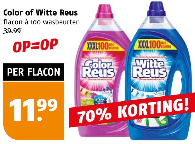 Witte Reus   wasmiddel folder aanbieding bij  Poiesz - details