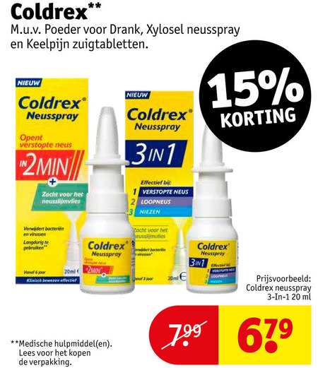 Coldrex   neusspray folder aanbieding bij  Kruidvat - details