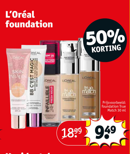 L Oreal foundation aanbieding bij Kruidvat - details