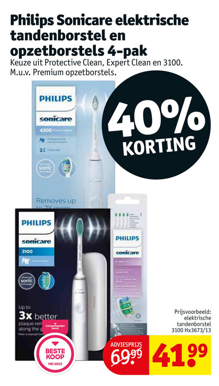 Koning Lear Onschuld bom Philips opzetborstel, electrische tandenborstel folder aanbieding bij  Kruidvat - details